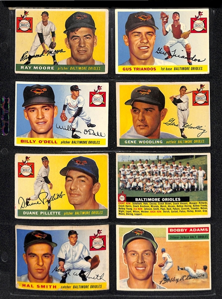 Lot Of 63 1954-56 Baltimore Orioles & Colts Cards